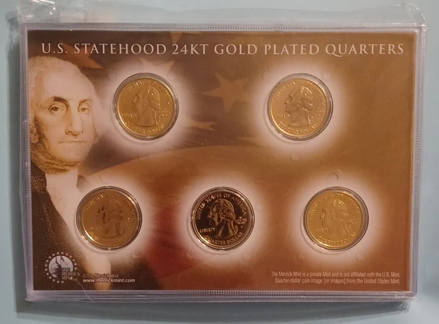 RUTH , MARIS , JUDGE Yankee Greats NY State Quarters 24K Gold Clad 3