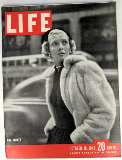 LIFE Magazine VTG Oct 18 1948 Model Barbara Wood, US Election, MLB World Series