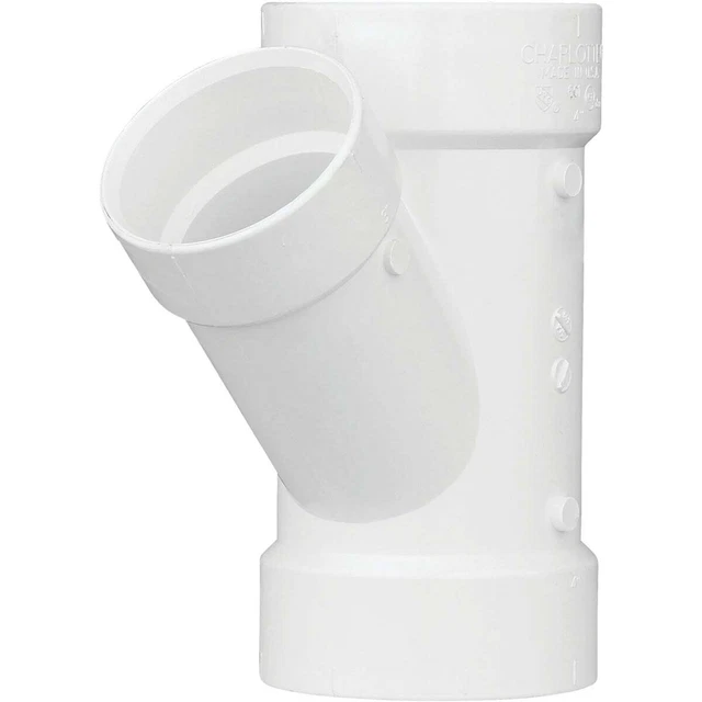Charlotte Pipe 3 In. x 1-1/2 In. Schedule 30 DWV Reducing PVC Wye Pack of 15