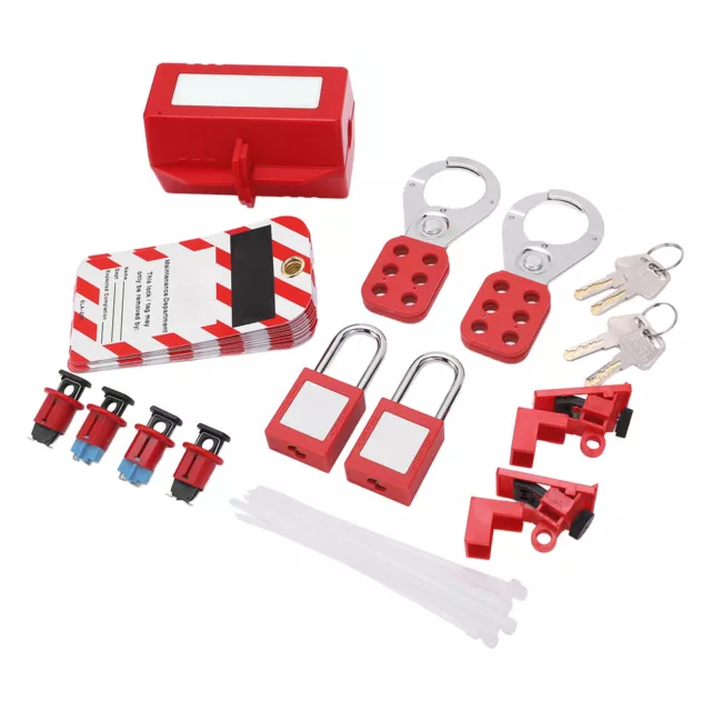 Electrical Circuit Breaker Lockout Tagout Kit Safty Padlock Loto Hasps QCS