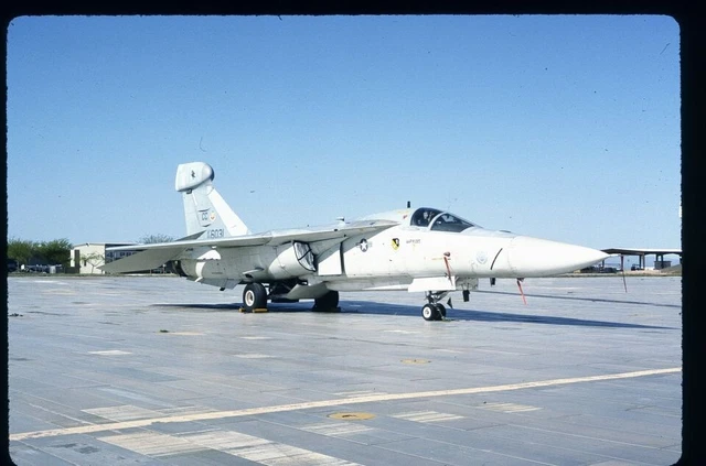 I221 ORIGINAL K64 AIRCRAFT SLIDE: USAF GD EF-111A Raven 66-6031/CC