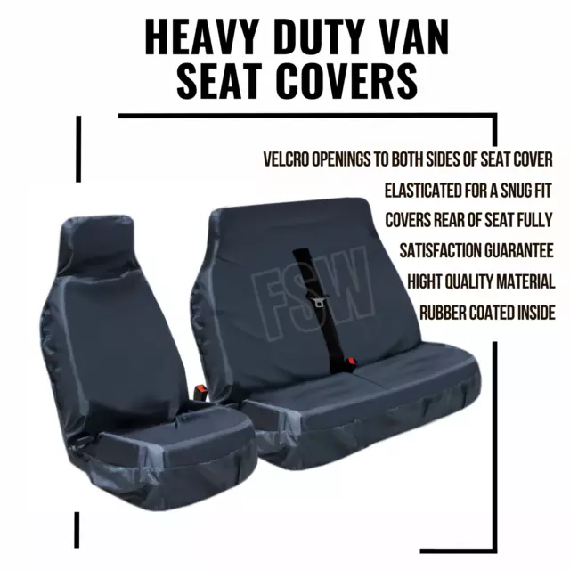 Fits Mercedes Sprinter Mercedes Vito Heavy Duty Waterproof Van Seat Covers Grey