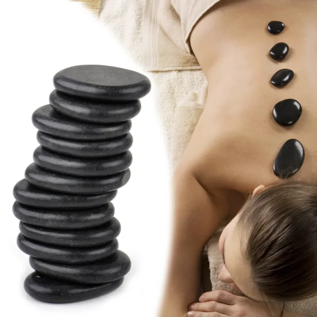 12pcs Massage Master Hot Stone Toe Spa Massage Kit Basalt Rock Asst Relaxing New