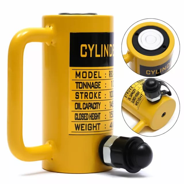 10T Hydraulic Cylinder Single Acting for CP-180 hydraulic pump 100mm Stroke