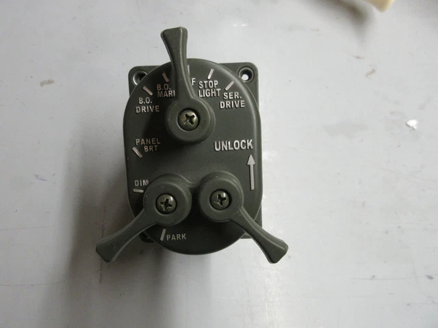 3 Lever Light Switch For M35A2, M-Series, Willys Jeep M38A1, M38, M151 - MS51113-1