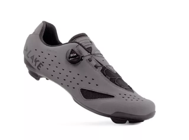 Lake Cx177 Cycling Road Shoes Grey Reflective Bnib