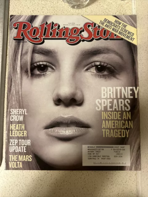 Britney Spears On The Cover Of Rolling Stone Magazine February 2008 Issue 1046