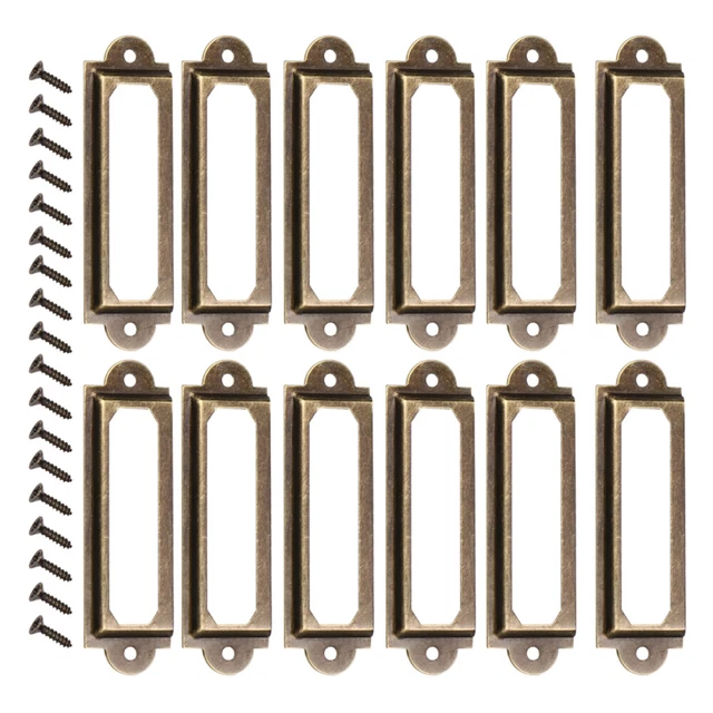 25 stück retro metall datei schublade tag etiketten pull etiketten halter tag