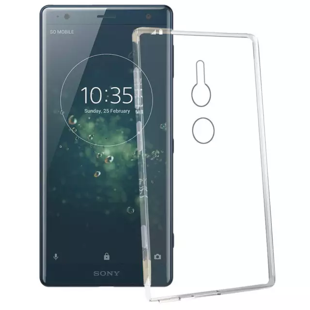 Pour Sony Xperia XZ2 Coque Etui Gel Silicone Tpu Lisse Transparent