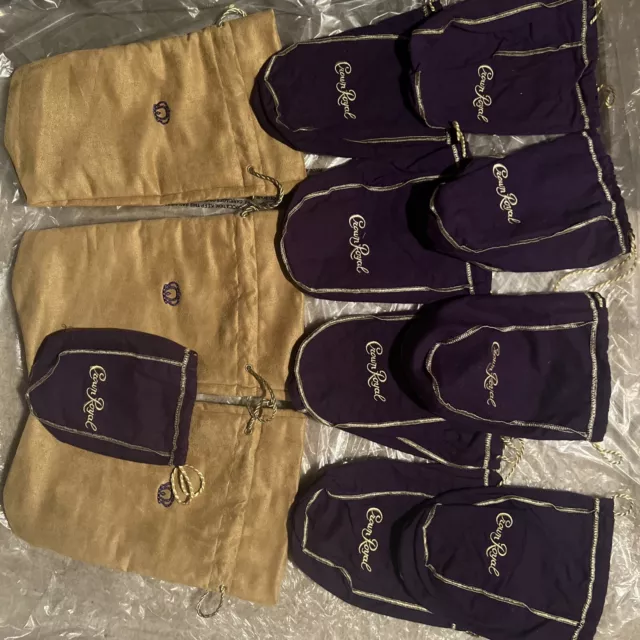 Lot Of Crown Royal Bags Purple And Reserve Auction