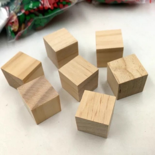 20er Quadratische Holzklötze Bausteine Holzsteine Spielzeug Holzspielzeug