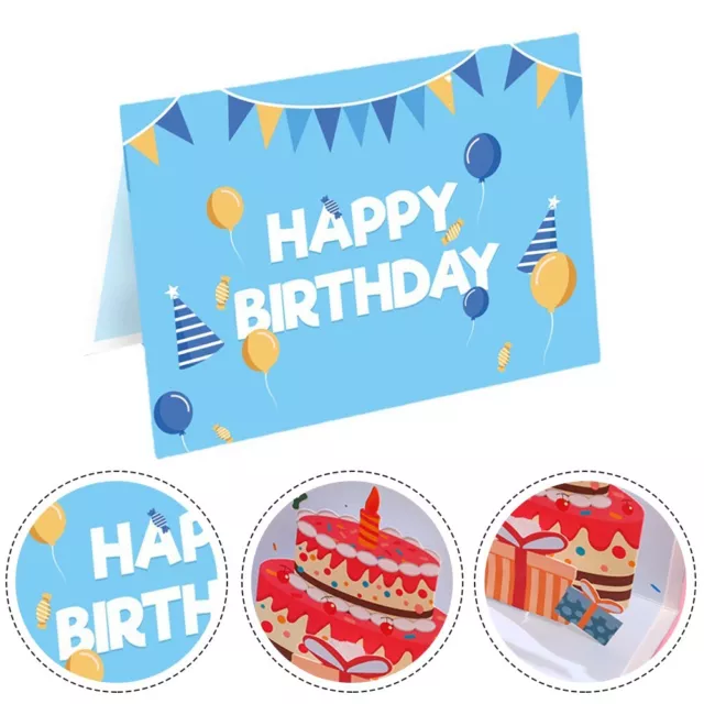Pack assorti de cartes d'anniversaire solides et durables avec enveloppes blanc