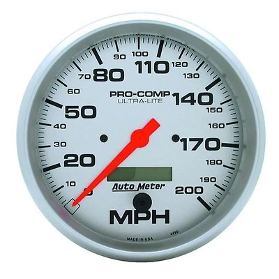 AutoMeter 5in U/L Electric Speedo 0-200MPH - 4490