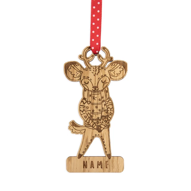 Ricordi di Natale personalizzati cervi di legno bambini bambini ragazzi ragazze ragazzo ragazza