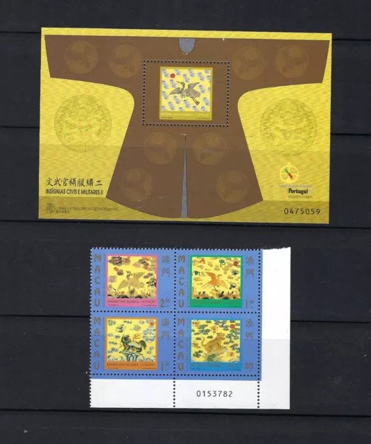 Macau 1998 Civil & Military Emblem stamps set II costume