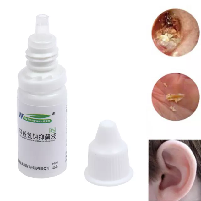 10 ml gotas para los oídos bicarbonato de sodio limpiador de cerumen líquido otitis tinnitus sordos