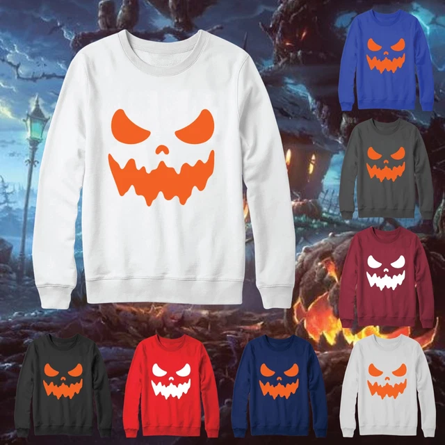 Felpa Horror Face Stay Spooky Halloween Pumpkin Friends Celebrazione Regali