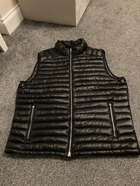 Mens Abercrombie & Fitch 2XL Black Padded Gilet Bodywarmer
