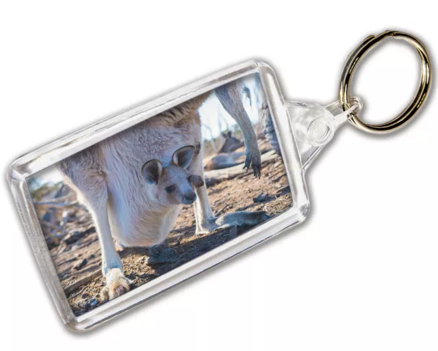 Kangaroo Keyring Photo Keychain - Gift - Birthday - Stocking Filler