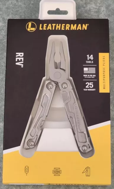 New Leatherman Rev Stainless Steel Multi Tool (832130) - Brand New In Box