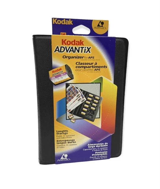 NUEVO Kodak Advantix Organizador Contenedor de Almacenamiento 12 Casetes e Impresiones de Índice
