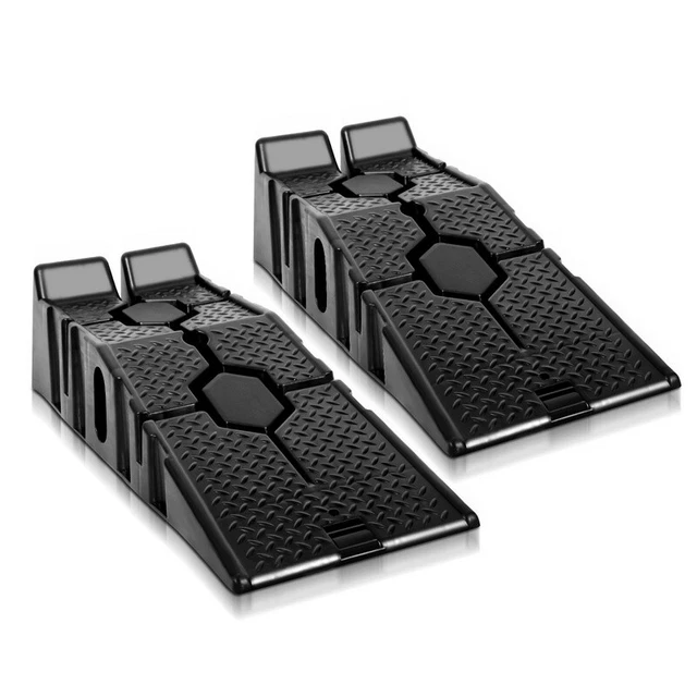 2 pezzi rampa di accesso antiscivolo plastica auto vialetto rampa di carico