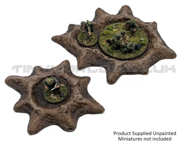 Shell Craters Terrain 28mm / 15mm Wargames Scenery - Bolt Action Warhammer 40k 2