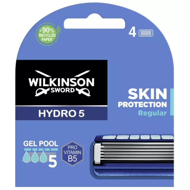 WILKINSON Sword Hydro 5 Pack 4 Lames Skin Protection Regular Recharge Rasoir