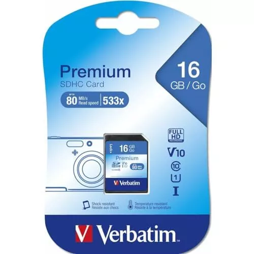 Verbatim SDHC Card 16GB Class 10
