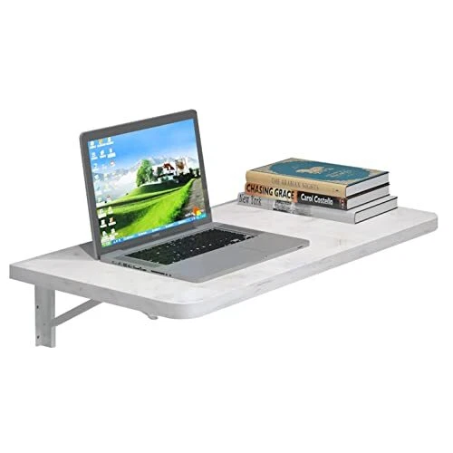 Wall Mounted Drop Leaf Table,31'' Floating Drop Down Table Folding Computer