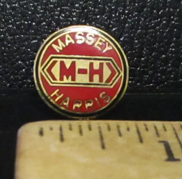 Massey Harris MH Trademark Logo Hat Cap Lapel Pin Tractor Combine Implement 3/4"