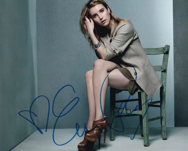 EMMA ROBERTS signed Autogramm 20x25cm HORROR STORY in Person autograph COA