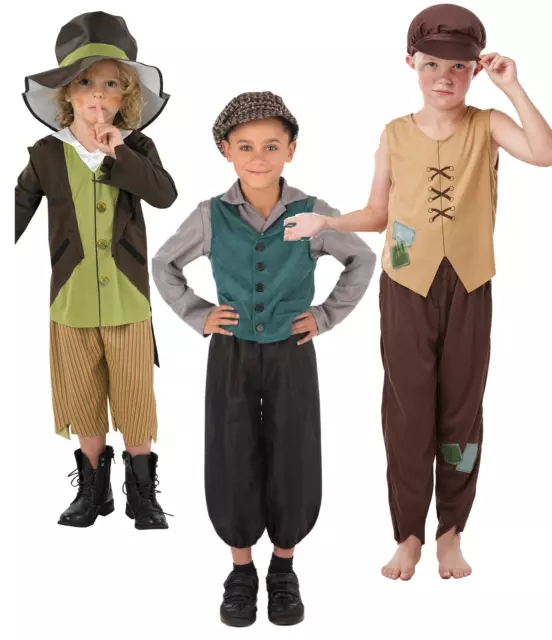 VICTORIAN BOY KIDS Book Day Fancy Dress Costume Poor Boys Age 3 13 14.99 PicClick UK