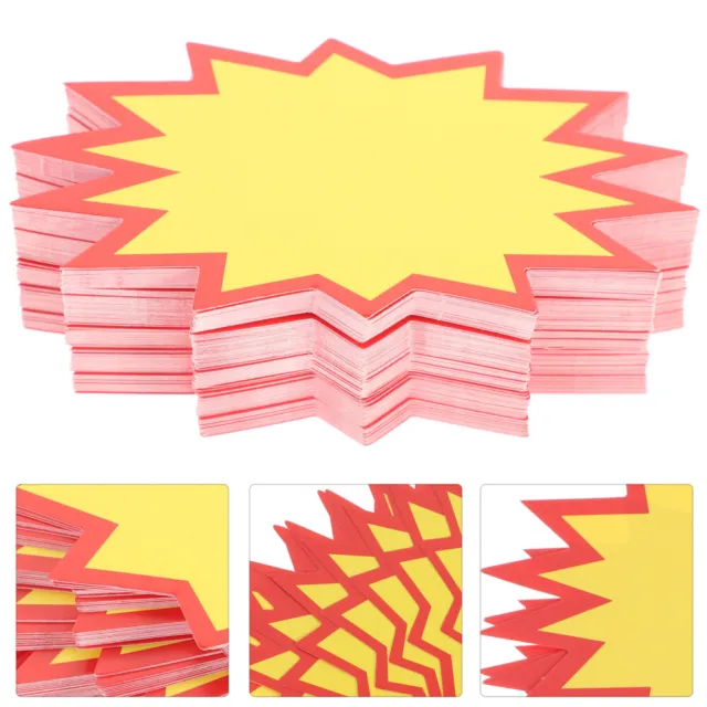 100 pegatinas de letreros de papel ráfaga para fluorescencia de color al por menor