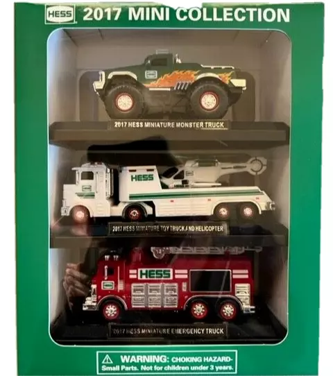 Hess 2017 Mini Collection Set of 3 Monster Truck Helicopter Fire Truck - NIB