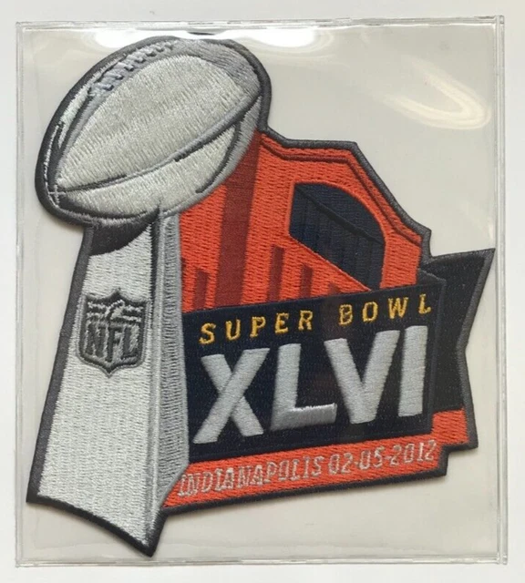 2012 Super Bowl Xlvi Offizielle NFL Fußball Patch Giants Patriots Willabee Ward