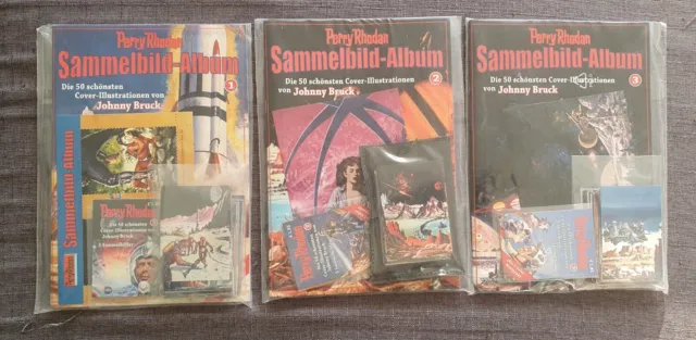 Perry Rhodan Sammelalbum Nr.  1 , 2 und 3 ( Variante A ) komplett mit Bildern !!