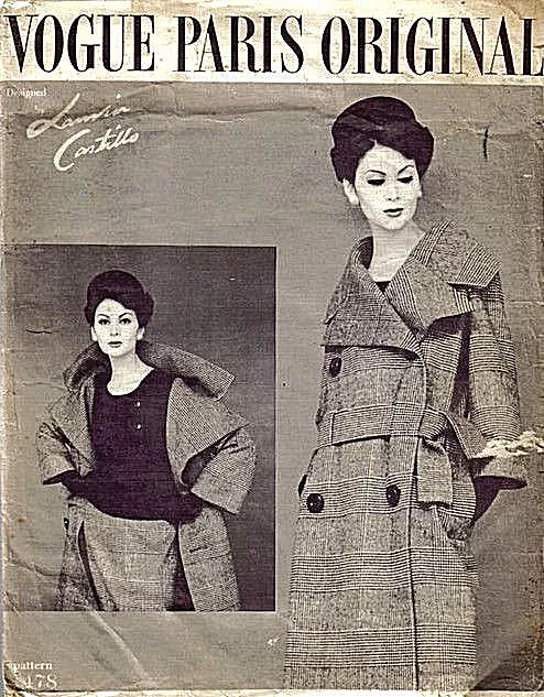 1960 Vintage VOGUE Sewing Pattern B36 COAT BLOUSE SKIRT (1837) LANVIN-CASTILLO