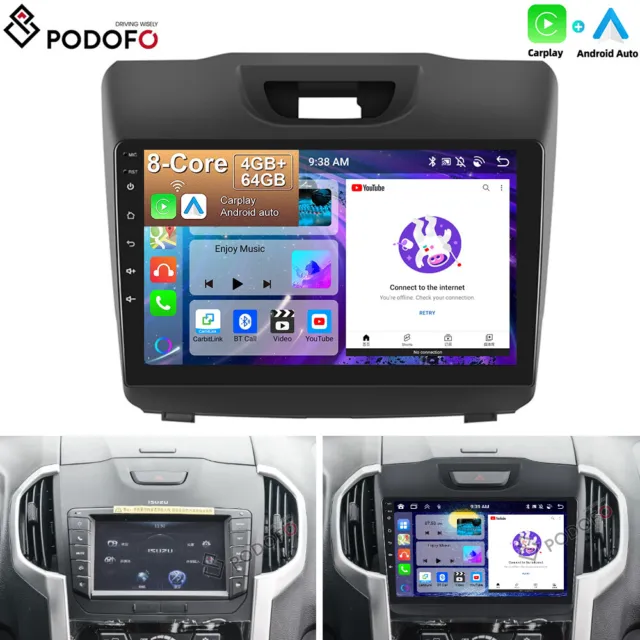 Android 13 Carplay Car Radio For Isuzu D-Max DMAX 2012-2019 GPS 4+64GB Head Unit