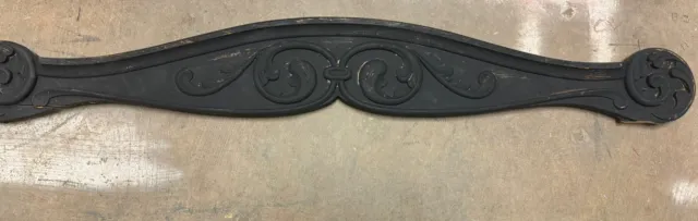 Antique Oak Wood Carved Wood Scroll ARCHITECTURAL Salvage Crown PEDIMENT 49.5” L