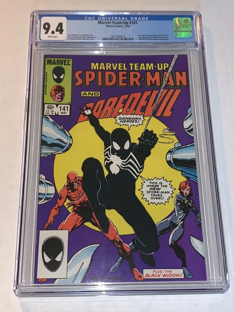 MARVEL TEAM-UP #141 CGC 9.4W 1st APP Spider-Man BLACK COSTUME Ties Amazing 252