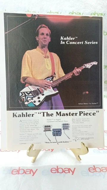 KAHLER TREMOLO ADRIAN BELEW 1984 advertisement print 11 X 8.5