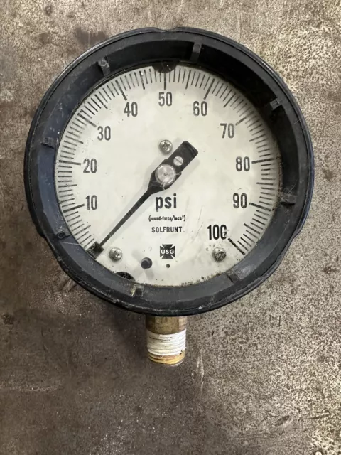 SOLFRUNT USG Pressure Gauge 0-100 PSI