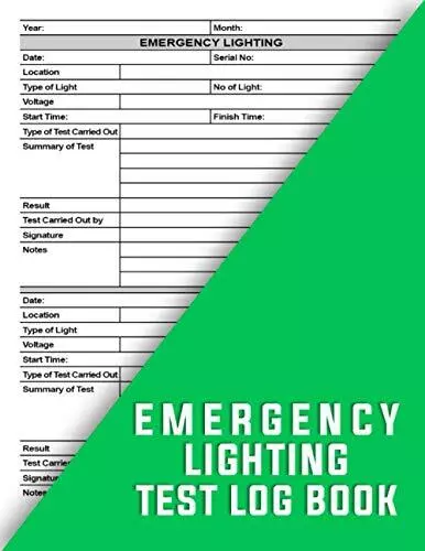 Emergency Lighting Test Log Book Emergency Lighting Inspection Book/ Emergenc...
