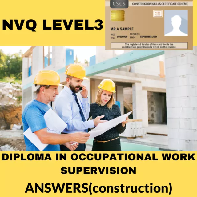 NVQ Level 3 Construction Diploma in Occupational Work Supervision Answers