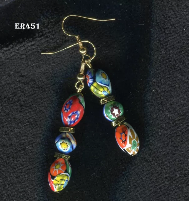 Venice Moretti Millefiori Earring 8 styles ER245-264-308-414-450-451-457-463-526