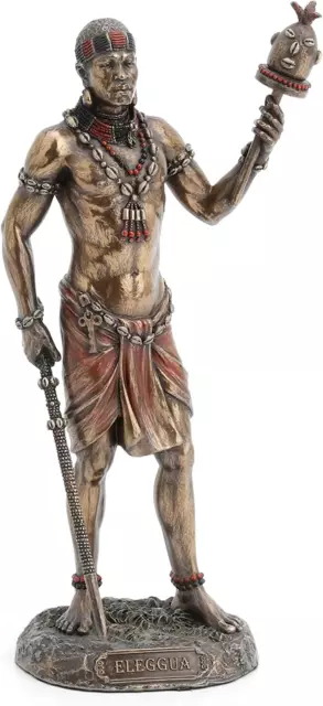 Veronese Design 8 7/8 Inch Ellugua God of Travelers African Orisha Resin Statue