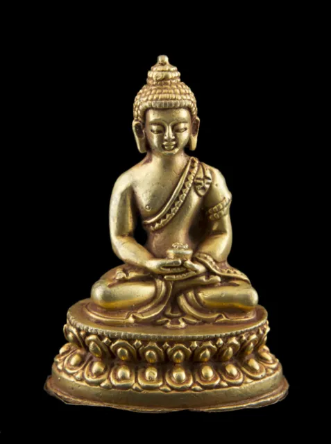 Buddha Amitabha Statue Tibetan Buddhist Copper Top Quality 54mm Nepal 26686