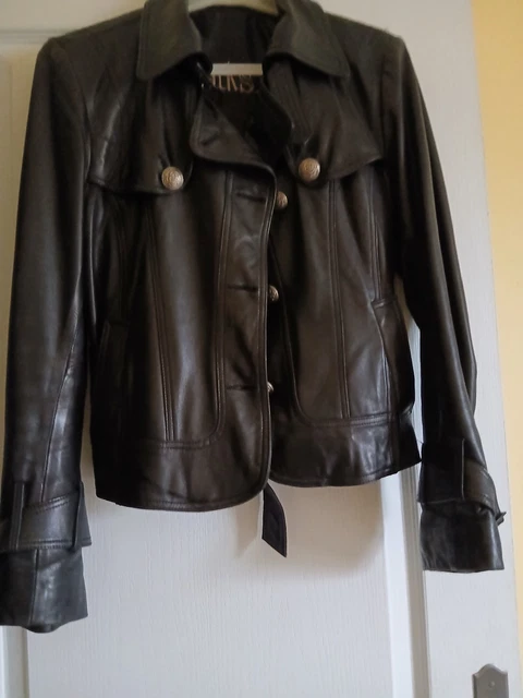 Blouson En Vison Giorgio Cuir - Taille 36, Couleur Marron, Avec Capuche, Neuf Avec étiquettes