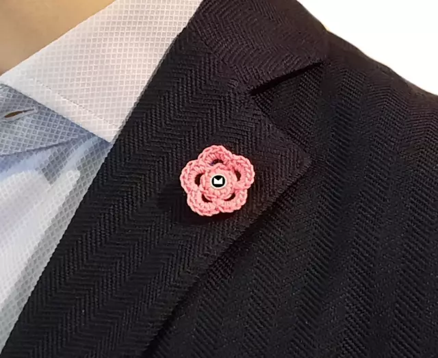 spilla da giacca in tessuto artigianale a forma di fiore pin man fiore occhiello
